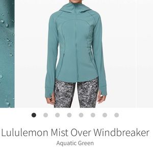 EUC Lululemon Mist Over Windbreaker *Aquatic Green*